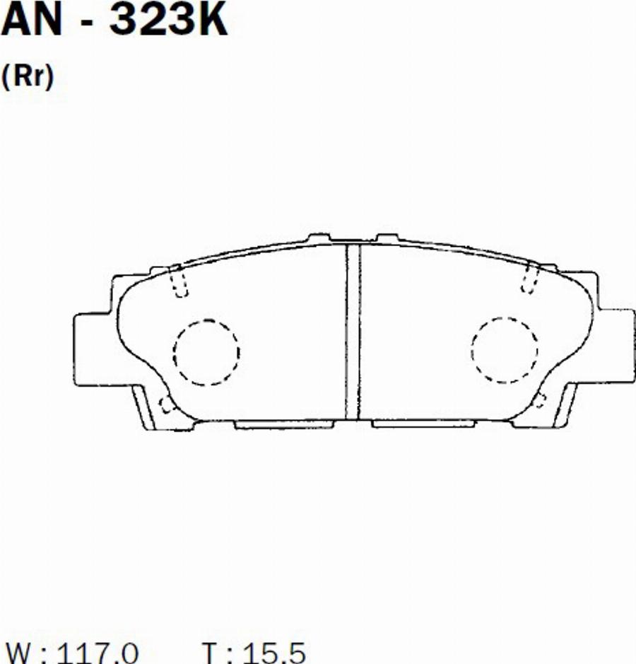 Akebono AN-323K - Kit de plaquettes de frein, frein à disque cwaw.fr