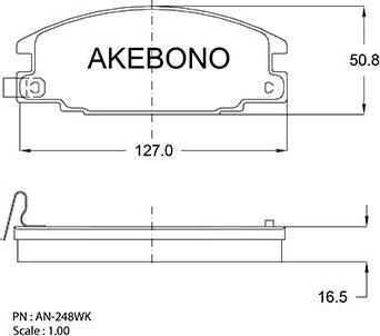 Akebono AN-248WKE - Kit de plaquettes de frein, frein à disque cwaw.fr