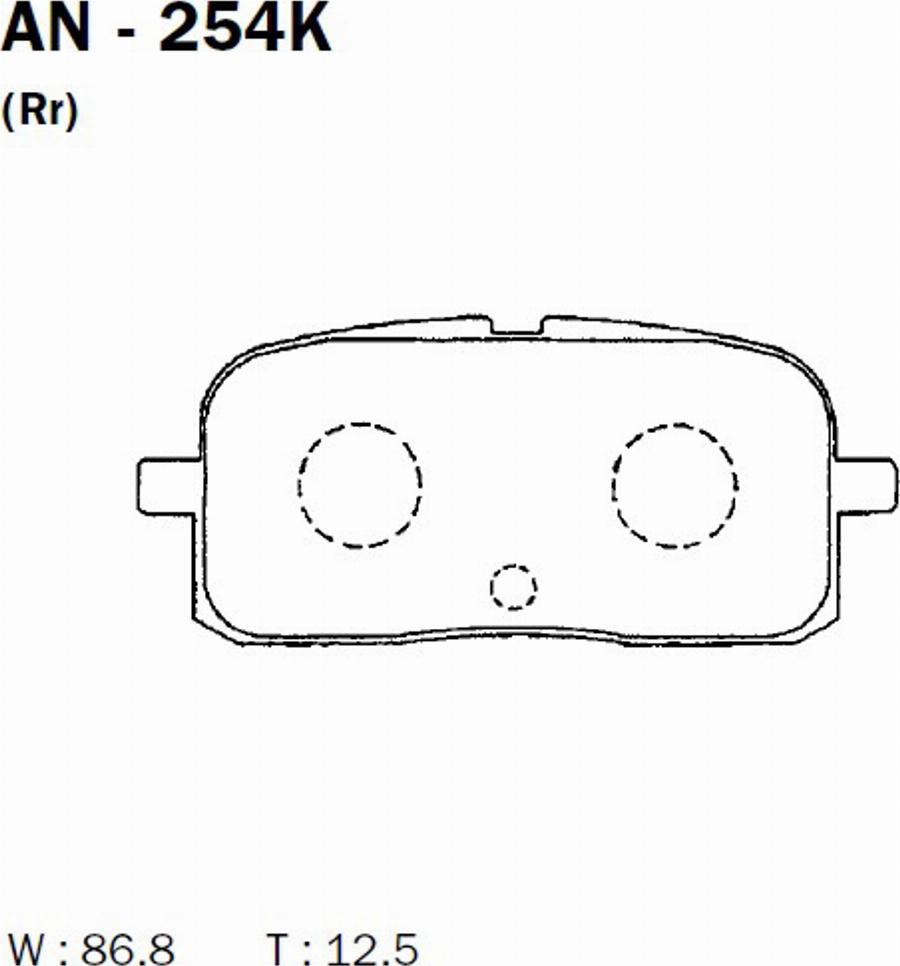 Akebono AN-254K - Kit de plaquettes de frein, frein à disque cwaw.fr