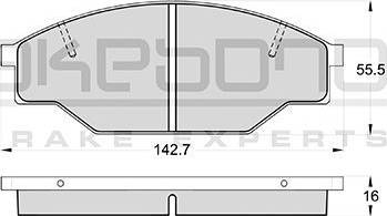 Akebono AN-267K - Kit de plaquettes de frein, frein à disque cwaw.fr