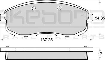 Akebono AN-279WKE - Kit de plaquettes de frein, frein à disque cwaw.fr