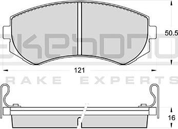 Akebono AN-277WK - Kit de plaquettes de frein, frein à disque cwaw.fr