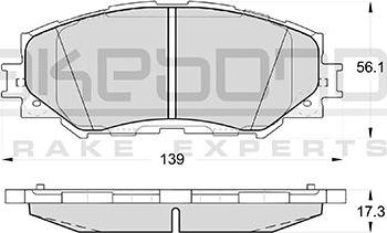 Akebono AN-742K - Kit de plaquettes de frein, frein à disque cwaw.fr