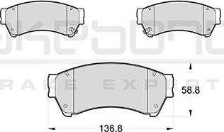 Akebono AN-759WK - Kit de plaquettes de frein, frein à disque cwaw.fr