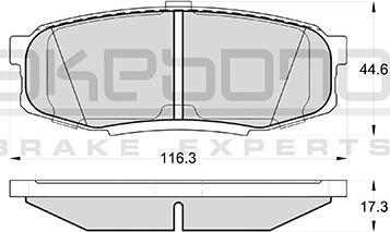 Akebono AN-756K - Kit de plaquettes de frein, frein à disque cwaw.fr