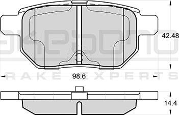 Akebono AN-716WKE - Kit de plaquettes de frein, frein à disque cwaw.fr