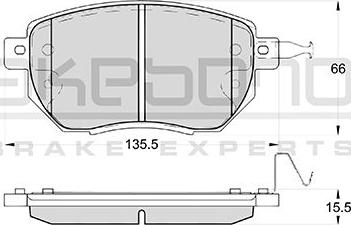 Akebono AN-711WK - Kit de plaquettes de frein, frein à disque cwaw.fr