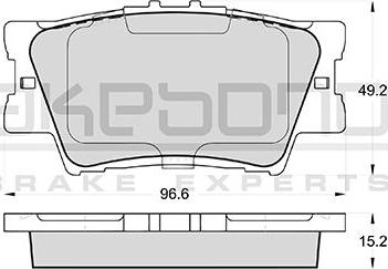 Akebono AN-733KE - Kit de plaquettes de frein, frein à disque cwaw.fr