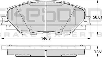 Akebono AN-732K - Kit de plaquettes de frein, frein à disque cwaw.fr