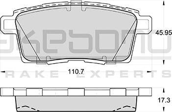 Akebono AN-737K - Kit de plaquettes de frein, frein à disque cwaw.fr