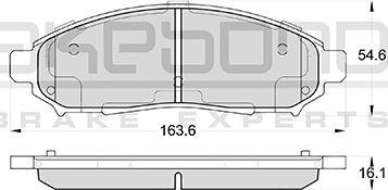 Akebono AN-726WK - Kit de plaquettes de frein, frein à disque cwaw.fr