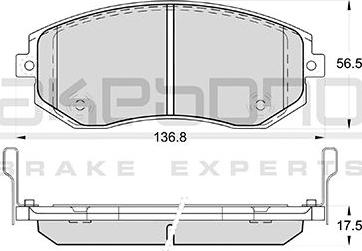 Akebono AN-771WK - Kit de plaquettes de frein, frein à disque cwaw.fr