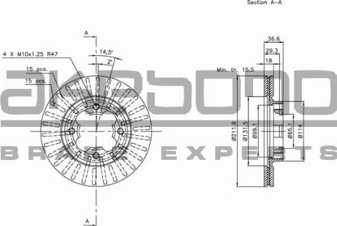 Akebono BN-0949 - Disque de frein cwaw.fr