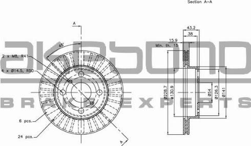 Akebono BN-0958 - Disque de frein cwaw.fr