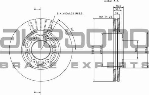 Akebono BN-0960 - Disque de frein cwaw.fr