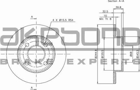 Akebono BN-0908 - Disque de frein cwaw.fr