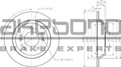 Akebono BN-0916 - Disque de frein cwaw.fr