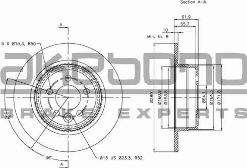 Akebono BN-0911 - Disque de frein cwaw.fr