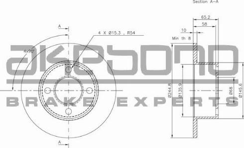 Akebono BN-0981 - Disque de frein cwaw.fr