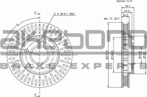 Akebono BN-0933 - Disque de frein cwaw.fr