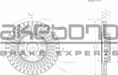 Akebono BN-0979 - Disque de frein cwaw.fr