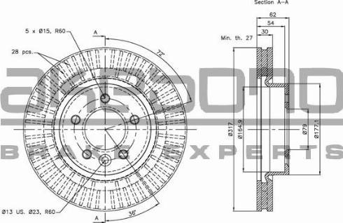 Akebono BN-0973 - Disque de frein cwaw.fr