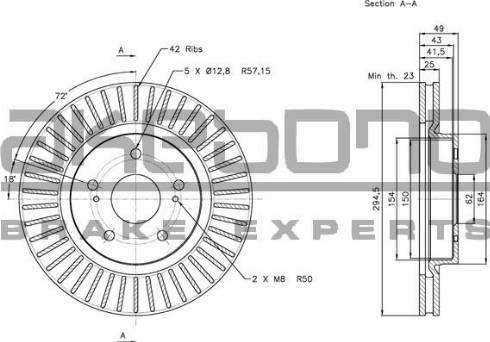 Akebono BN-0499 - Disque de frein cwaw.fr