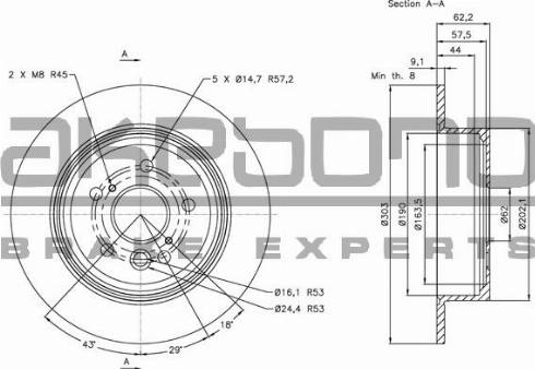 Akebono BN-0497 - Disque de frein cwaw.fr