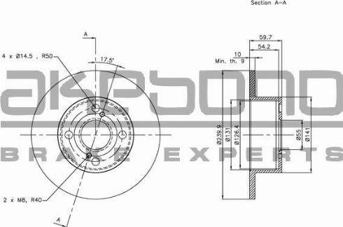 Akebono BN-0448 - Disque de frein cwaw.fr