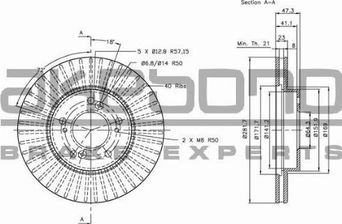 Akebono BN-0455 - Disque de frein cwaw.fr