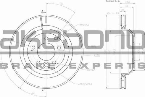 Akebono BN-0451 - Disque de frein cwaw.fr