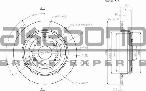 Akebono BN-0453 - Disque de frein cwaw.fr