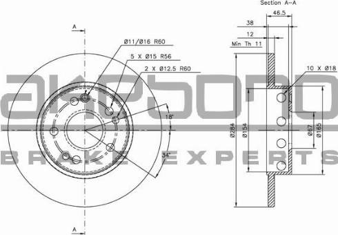 Akebono BN-0401 - Disque de frein cwaw.fr