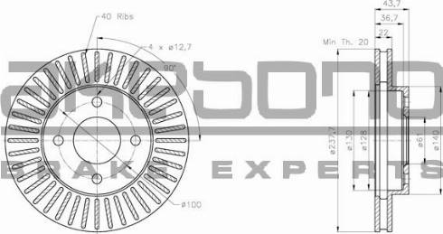 Akebono BN-0414 - Disque de frein cwaw.fr