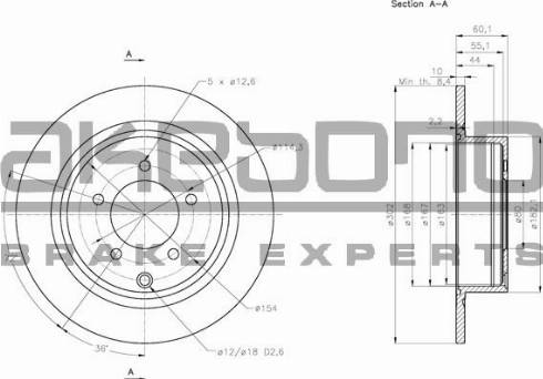 Akebono BN-0410 - Disque de frein cwaw.fr