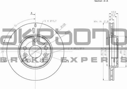 Akebono BN-0412 - Disque de frein cwaw.fr