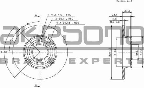 Akebono BN-0489 - Disque de frein cwaw.fr