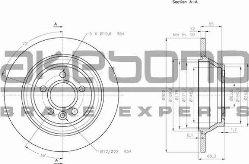 Akebono BN-0481 - Disque de frein cwaw.fr