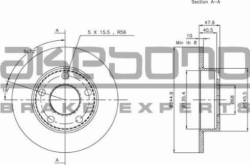 Akebono BN-0436 - Disque de frein cwaw.fr