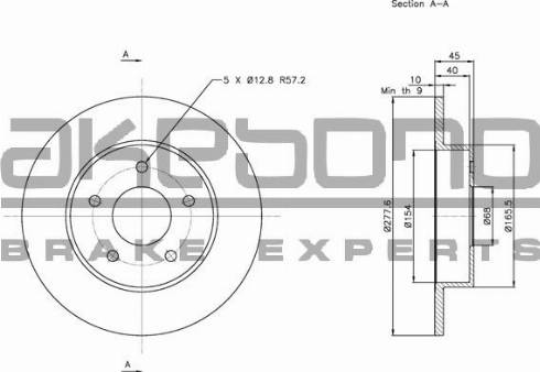 Akebono BN-0438 - Disque de frein cwaw.fr