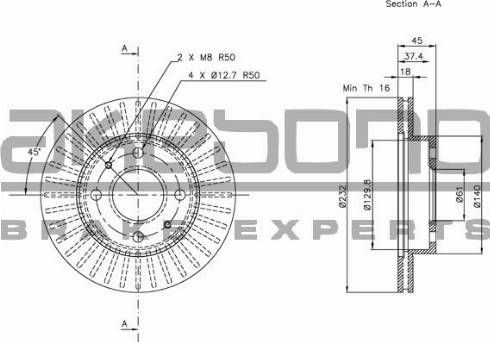 Akebono BN-0475 - Disque de frein cwaw.fr