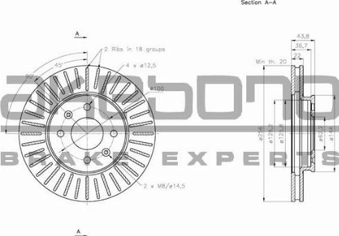 Akebono BN-0555 - Disque de frein cwaw.fr