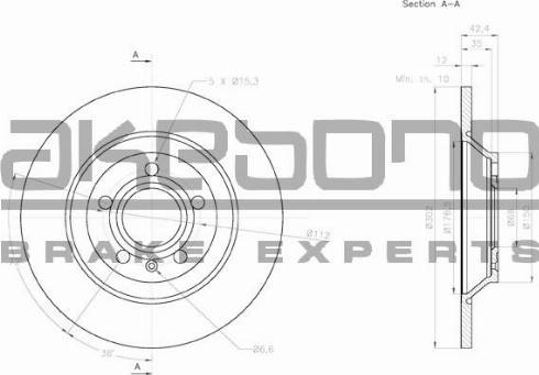 Akebono BN-0550 - Disque de frein cwaw.fr