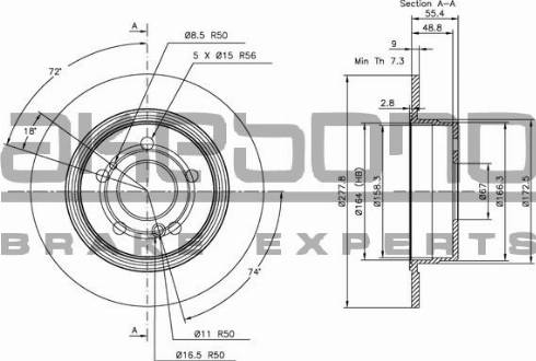 Akebono BN-0569 - Disque de frein cwaw.fr