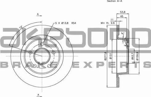 Akebono BN-0562E - Disque de frein cwaw.fr