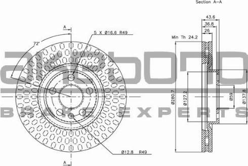 Akebono BN-0519 - Disque de frein cwaw.fr