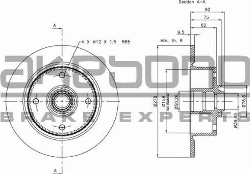 Akebono BN-0514 - Disque de frein cwaw.fr