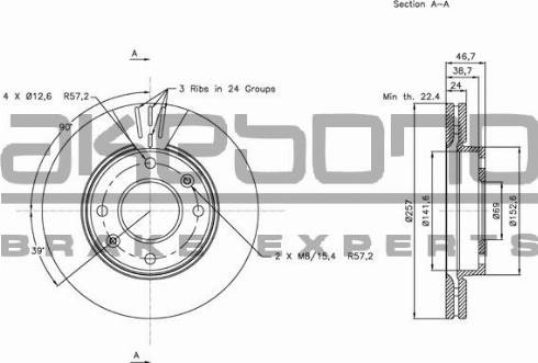 Akebono BN-0513 - Disque de frein cwaw.fr