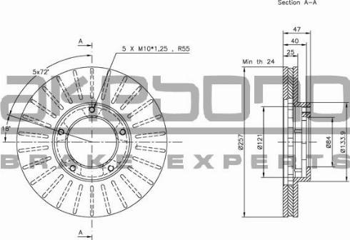 Akebono BN-0589 - Disque de frein cwaw.fr