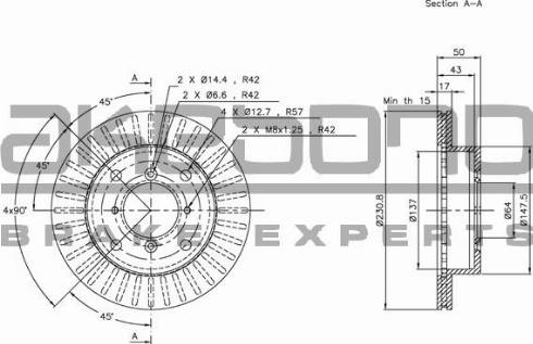 Akebono BN-0531 - Disque de frein cwaw.fr